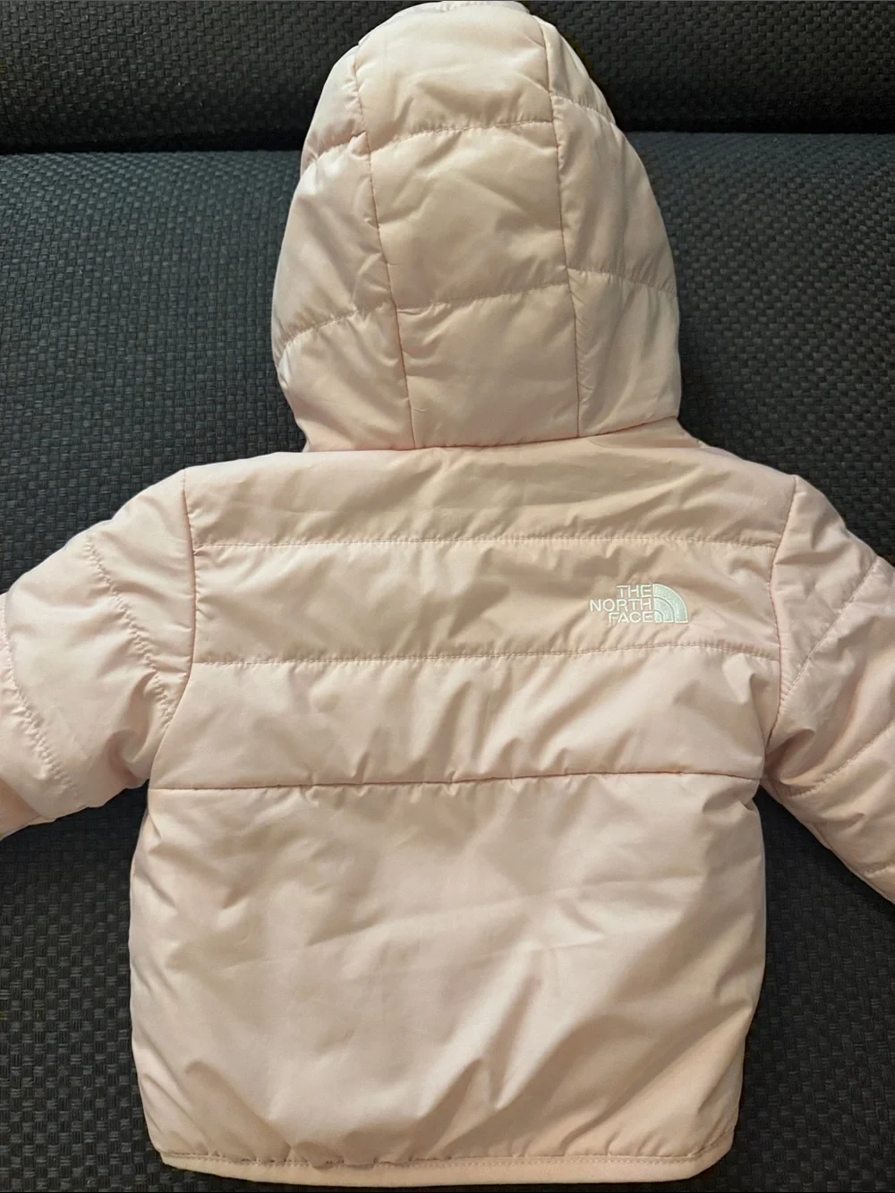 The North Face Light Pink Hooded Puffer Jacket